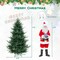 Costway 6/7/8 FT Artificial Xmas Tree with 778 PVC PE Branch Tips 240 Warm White LED Lights